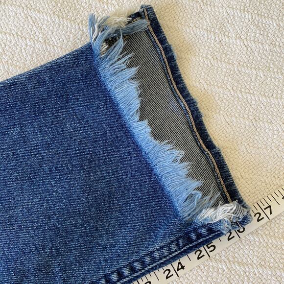 McGuire Valletta Straight Jeans Step Hem Button Fly Anthropologie Medium Wash 29 - Picture 15 of 15